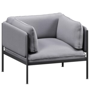 noo.ma &Scaron;ed&eacute; čalouněn&eacute; křeslo Toom