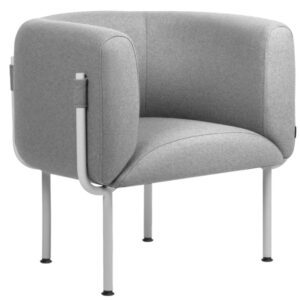 noo.ma &Scaron;ed&eacute; čalouněn&eacute; křeslo Ubi Mini