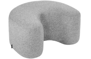 noo.ma &Scaron;ed&yacute; čalouněn&yacute; puf &Uuml; 60 x 50 cm