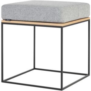 noo.ma &Scaron;ed&yacute; čalouněn&yacute; taburet Feo 40 x 40 cm