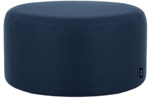 noo.ma Tmavě modr&yacute; čalouněn&yacute; puf Folk 50 cm