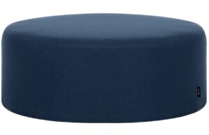noo.ma Tmavě modr&yacute; čalouněn&yacute; puf Folk 70 cm