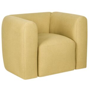 noo.ma Žlut&eacute; čalouněn&eacute; křeslo Flom