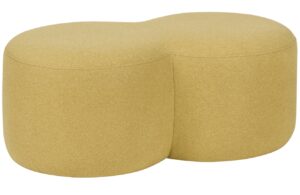 noo.ma Žlut&yacute; čalouněn&yacute; taburet Umbo 88 x 55 cm