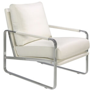 Angel Cerd&aacute; B&iacute;l&eacute; koženkov&eacute; křeslo No. 5026