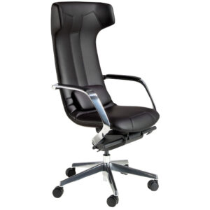 Angel Cerd&aacute; Čern&aacute; koženkov&aacute; kancel&aacute;řsk&aacute; židle No. 4215