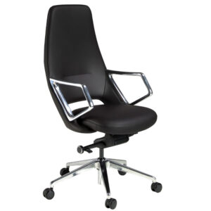 Angel Cerd&aacute; Čern&aacute; koženkov&aacute; kancel&aacute;řsk&aacute; židle No. 4218