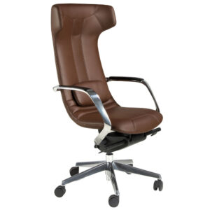 Angel Cerd&aacute; Hněd&aacute; koženkov&aacute; kancel&aacute;řsk&aacute; židle No. 4216
