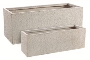 Bizzotto Set dvou zahradn&iacute;ch květin&aacute;čů Sendy 70x23/ 80x30 cm