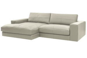 Bobochic Paris B&eacute;žov&aacute; kožen&aacute; rohov&aacute; pohovka Leonard 274 cm
