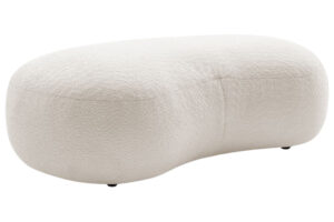 Bobochic Paris B&iacute;l&aacute; boucl&eacute; podnožka Saint-Germain 147 x 90 cm