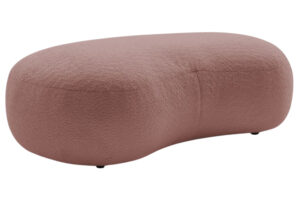 Bobochic Paris Růžov&aacute; boucl&eacute; podnožka Saint-Germain 147 x 90 cm