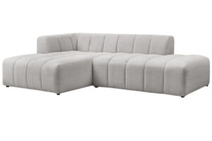 Bobochic Paris Světle &scaron;ed&aacute; boucl&eacute; rohov&aacute; pohovka Annecy 262 cm