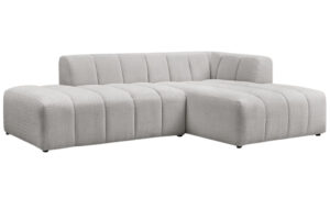 Bobochic Paris Světle &scaron;ed&aacute; boucl&eacute; rohov&aacute; pohovka Annecy 262 cm