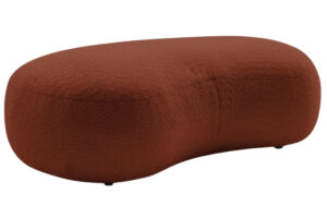 Bobochic Paris Terakotově oranžov&aacute; boucl&eacute; podnožka Saint-Germain 147 x 90 cm