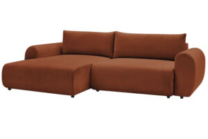 Bobochic Paris Terakotově oranžov&aacute; rozkl&aacute;dac&iacute; pohovka Lucien 314 cm