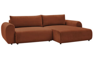 Bobochic Paris Terakotově oranžov&aacute; rozkl&aacute;dac&iacute; pohovka Lucien 314 cm