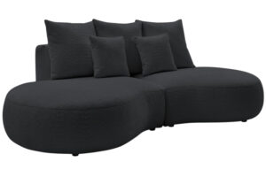 Bobochic Paris Tmavě &scaron;ed&aacute; boucl&eacute; trojm&iacute;stn&aacute; pohovka Saint-Germain 260 cm