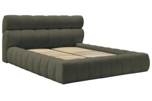 Bobochic Paris Zelen&aacute; boucl&eacute; dvoulůžkov&aacute; postel Mont-Blanc 160 x 200 cm s &uacute;ložn&yacute;m prostorem