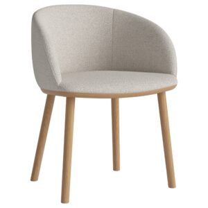 Bolia B&eacute;žov&aacute; boucl&eacute; j&iacute;deln&iacute; židle Join s dubovou podnož&iacute;