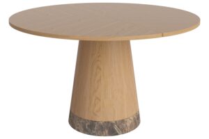 Bolia Dubov&yacute; j&iacute;deln&iacute; stůl Piro 125 cm s hnědou mramorovou podnož&iacute;