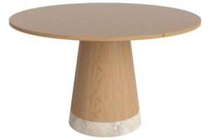 Bolia Dubov&yacute; j&iacute;deln&iacute; stůl Piro 125 cm s mramorovou podnož&iacute;