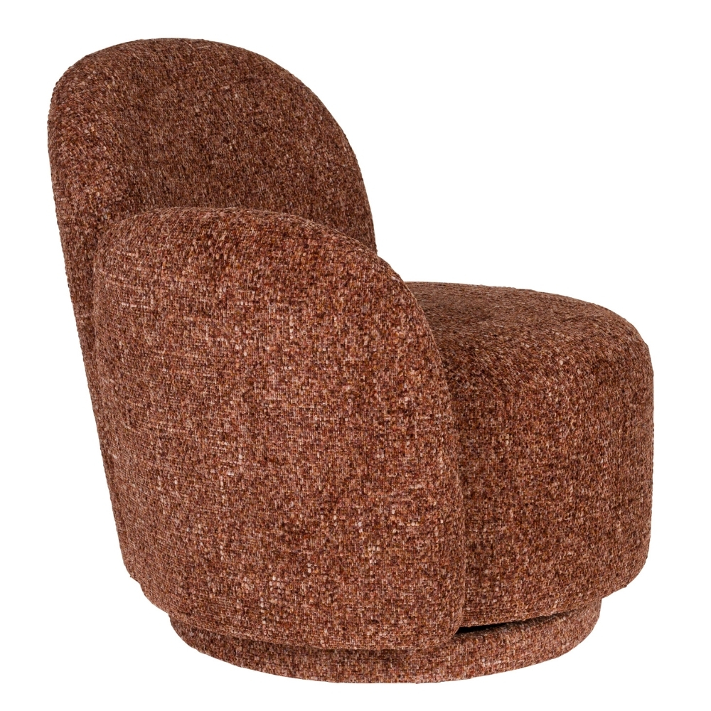 Dutchbone Červené otočné křeslo ROSE