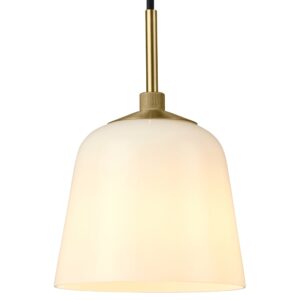 Halo Design B&iacute;l&eacute; skleněn&eacute; z&aacute;věsn&eacute; světlo Room 49 15 cm