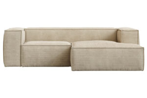 Kave Home B&eacute;žov&aacute; man&scaron;estrov&aacute; rohov&aacute; pohovka Blok 240 cm