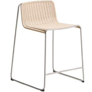 Kave Home B&eacute;žov&aacute; zahradn&iacute; barov&aacute; židle Tavari 65 cm