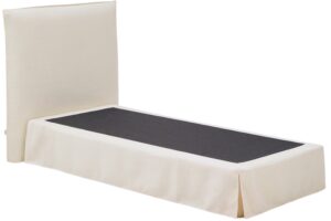 Kave Home B&iacute;l&aacute; jednolůžkov&aacute; postel Jaira s čelem 90 x 200 cm