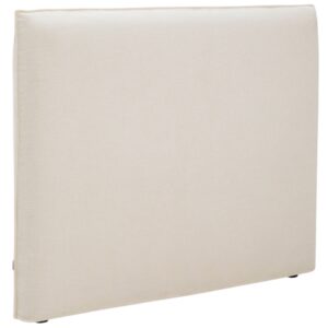 Kave Home B&iacute;l&eacute; čalouněn&eacute; čelo k posteli Jaira 150 cm