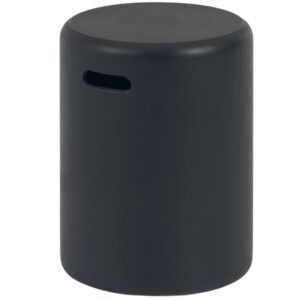 Kave Home Čern&yacute; betonov&yacute; zahradn&iacute; stolek Taimi &Oslash; 35 cm