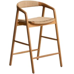 Kave Home Dubov&aacute; barov&aacute; židle Derile 65 cm s v&yacute;pletem