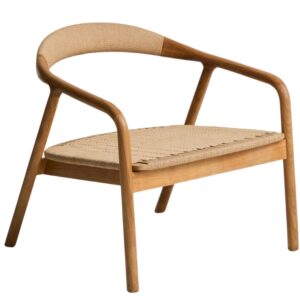 Kave Home Dubov&eacute; křeslo Derile s v&yacute;pletem