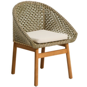 Kave Home Zelen&aacute; zahradn&iacute; židle z uměl&eacute;ho ratanu Olbia