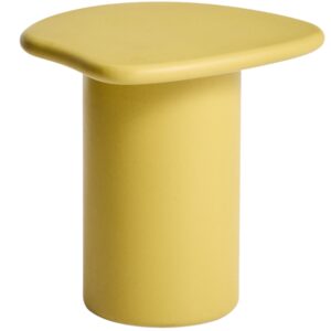 Kave Home Žlut&yacute; cementov&yacute; zahradn&iacute; stolek Macarella 48 x 47 cm