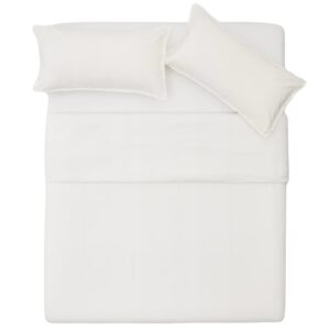 Kr&eacute;mově b&iacute;l&aacute; bavlněn&aacute; sada povlečen&iacute; Kave Home Sifinia 150 x 220 cm