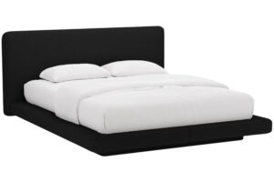 Micadoni Čern&aacute; dvoulůžkov&aacute; postel Linea 180 x 200 cm