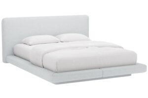 Micadoni Světle &scaron;ed&aacute; dvoulůžkov&aacute; postel Linea 200 x 200 cm