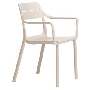 Nardi B&eacute;žov&aacute; plastov&aacute; zahradn&iacute; židle Cassia s područkami