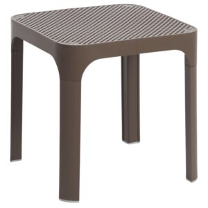 Nardi Hněd&yacute; plastov&yacute; zahradn&iacute; stolek Net 40 x 40 cm