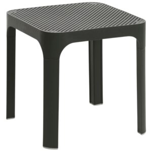 Nardi Tmavě &scaron;ed&yacute; plastov&yacute; zahradn&iacute; stolek Net 40 x 40 cm