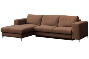 Rodier Hněd&aacute; sametov&aacute; rozkl&aacute;dac&iacute; pohovka Rene 277 cm