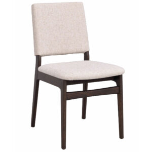 Rowico Světle b&eacute;žov&aacute; čalouněn&aacute; j&iacute;deln&iacute; židle MEDFORD s hnědou podnož&iacute;