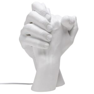 Seletti B&iacute;l&aacute; porcel&aacute;nov&aacute; stoln&iacute; lampa With Me