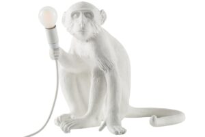 Seletti B&iacute;l&aacute; stoln&iacute; lampa Monkey