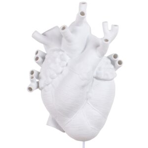 Seletti B&iacute;l&eacute; porcel&aacute;nov&eacute; n&aacute;stěnn&eacute; světlo Heart
