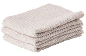 Zone Denmark Sada tř&iacute; světle &scaron;ed&yacute;ch bavlněn&yacute;ch utěrek 27 x 27 cm