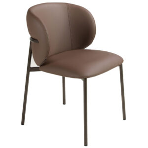 Angel Cerd&aacute; Tmavě hněd&aacute; koženkov&aacute; j&iacute;deln&iacute; židle No. 4239